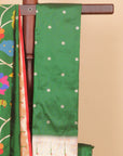 Green by red paithani silk saree