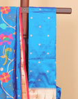 Emerald blue paithani silk saree