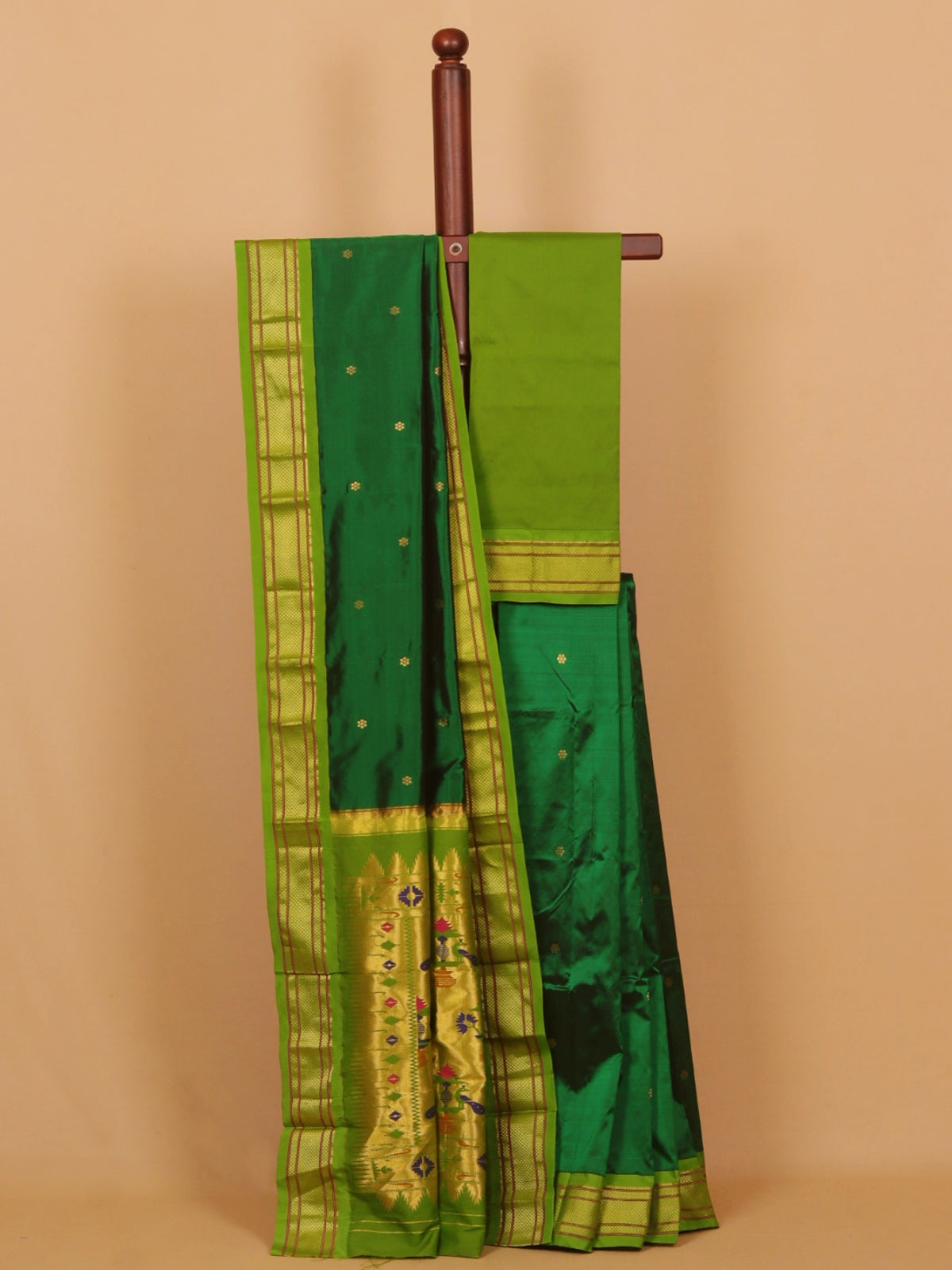 Green by Liril paithani saree