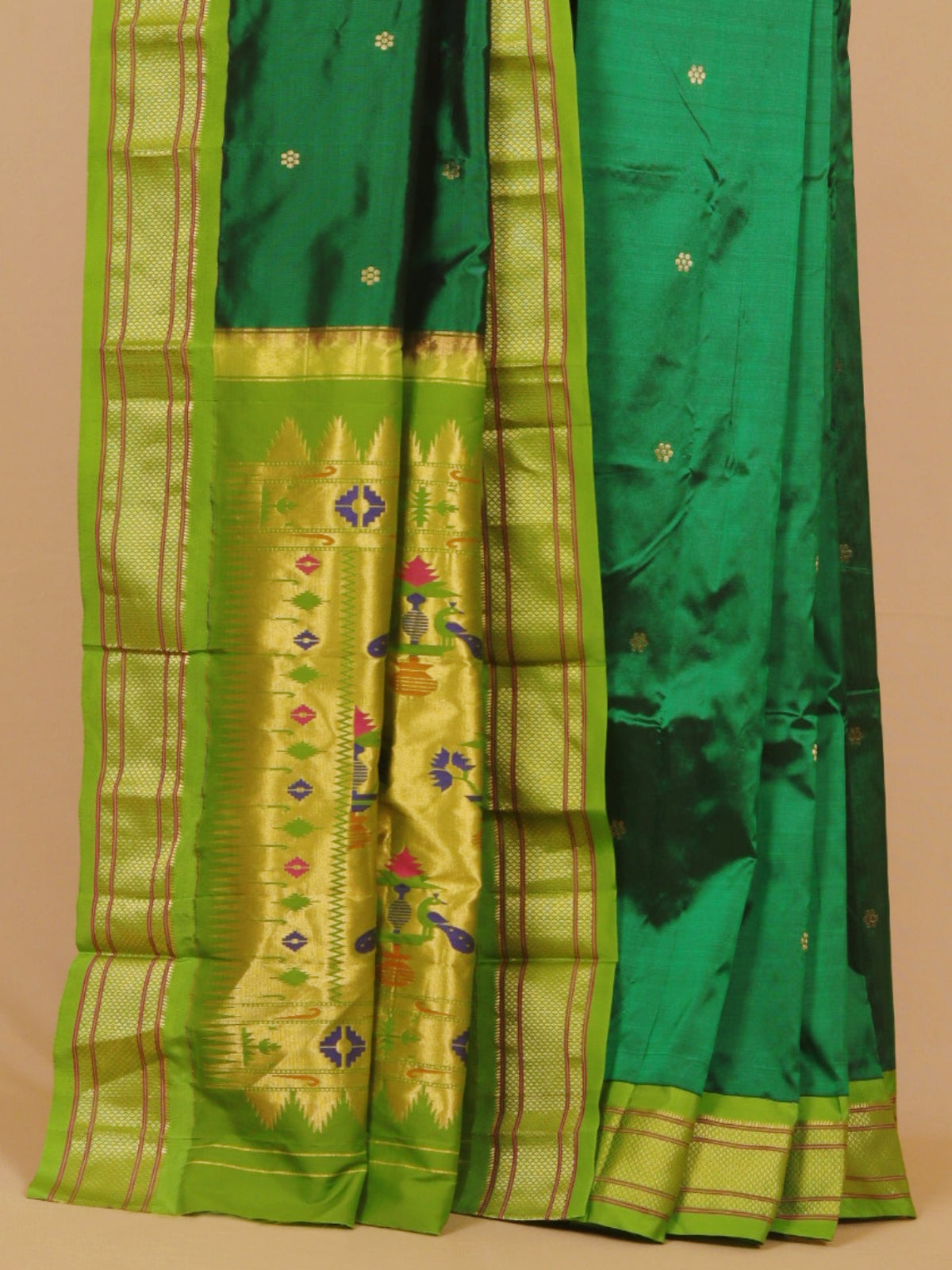 Green by Liril paithani saree