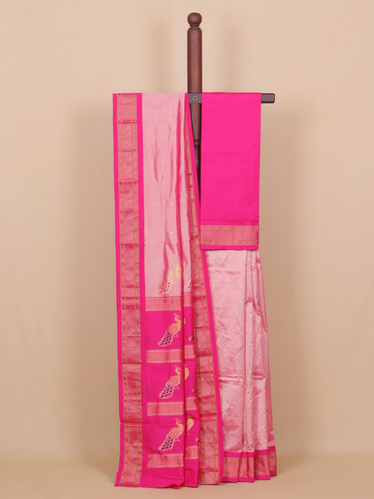 Pink by rani paithani saree