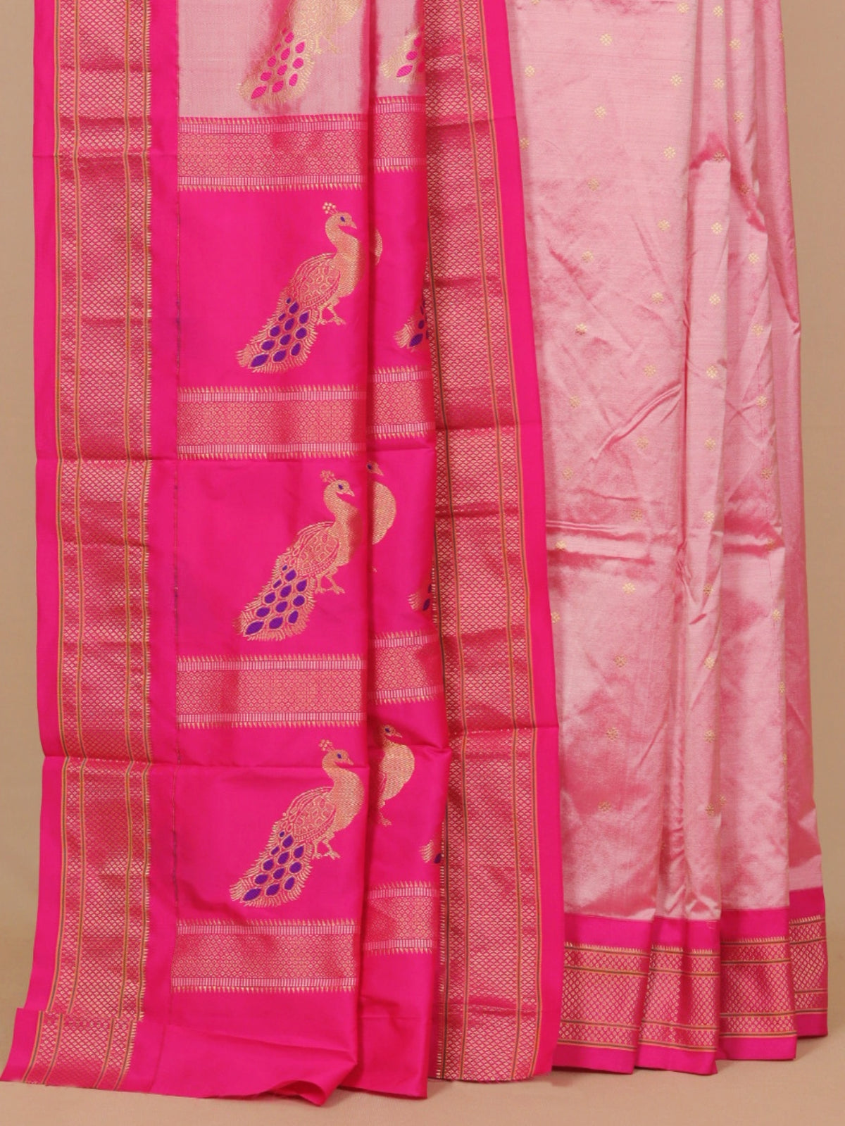 Pink by rani paithani saree