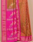 Anjeeri green by rani pink paithani saree