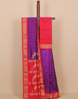 Magenta by red paithani saree