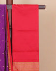Magenta by red paithani saree