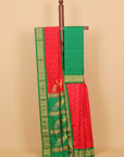 Red by green paithani saree