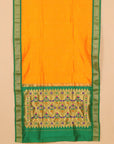 Mango yellow by green paithani saree