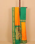 Mango yellow by green paithani saree