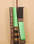 Pista green by black ilkal plain saree