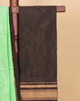 Pista green by black ilkal plain saree