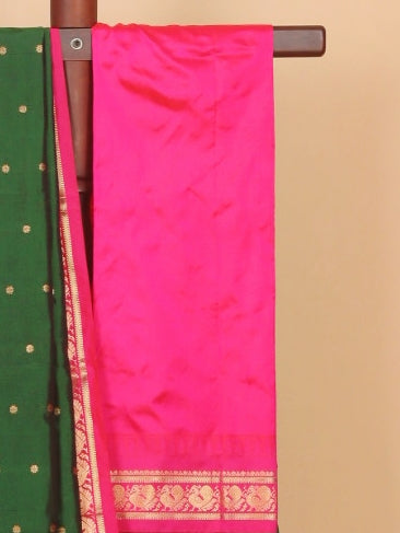 Green by rani pink gadhwal saree