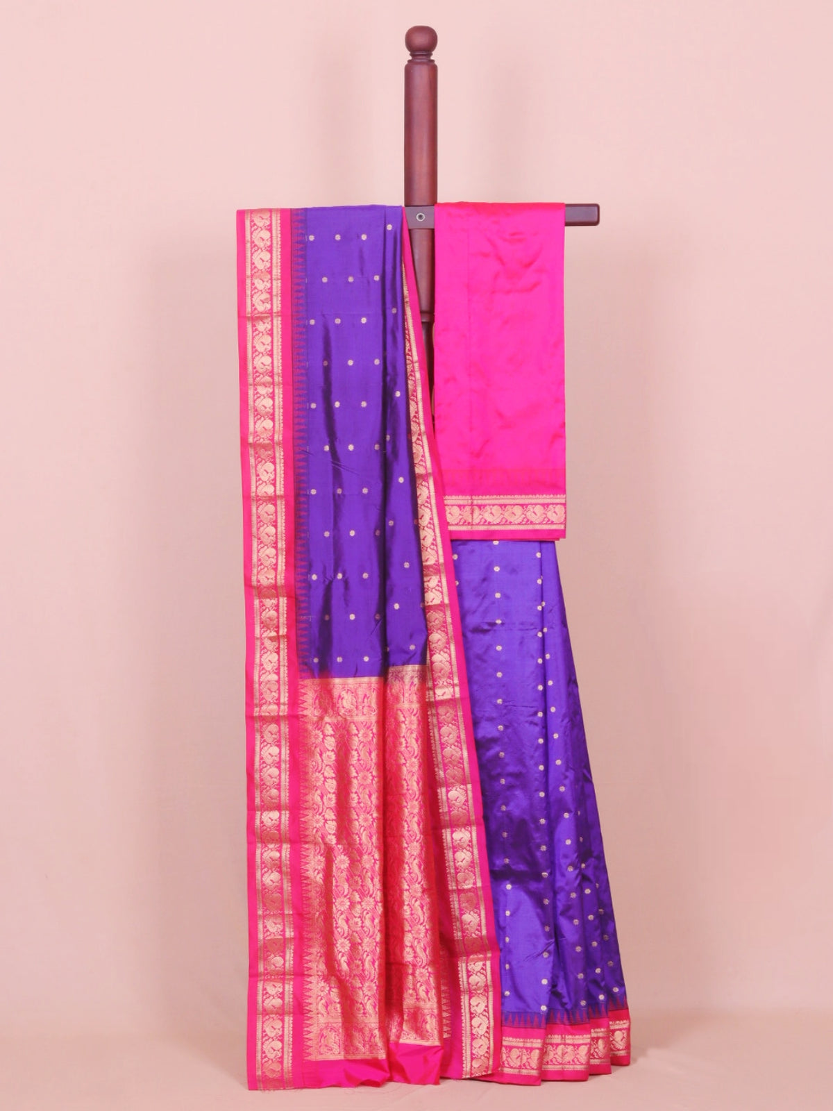 Purple by rani pink gadhwal saree