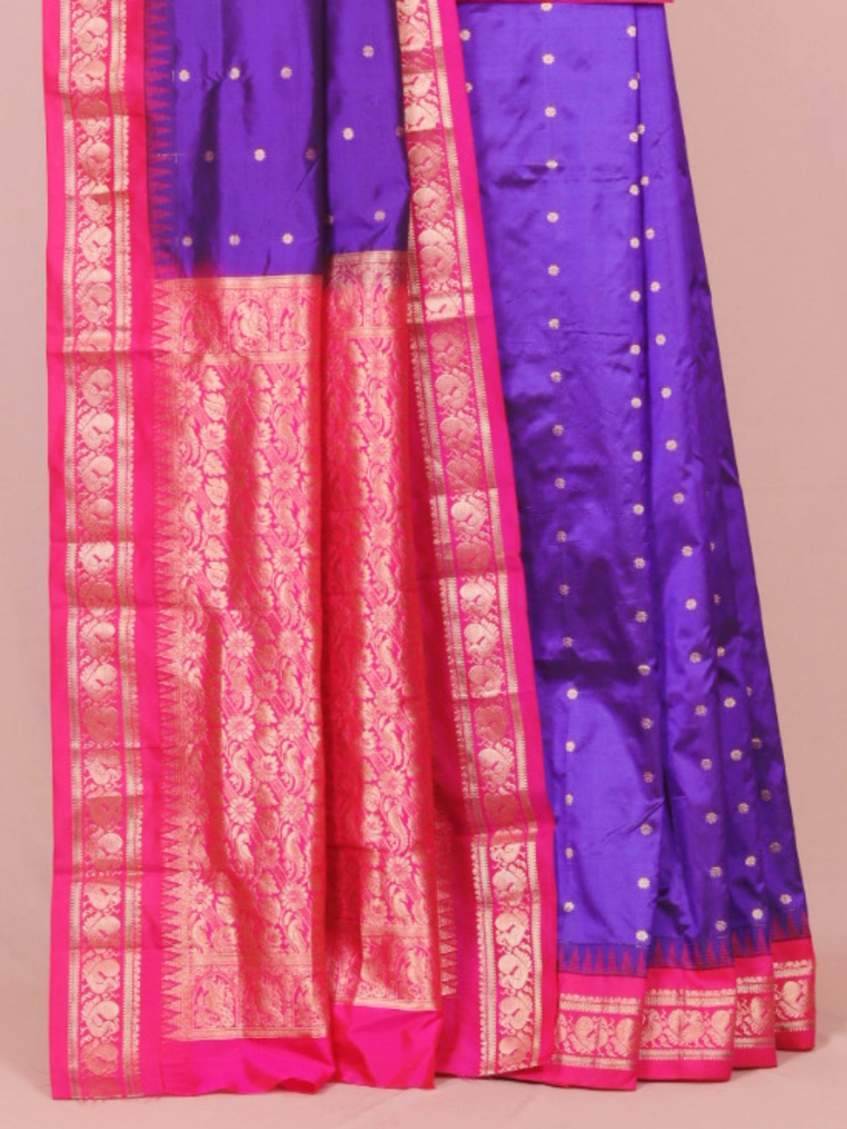 Purple by rani pink gadhwal saree