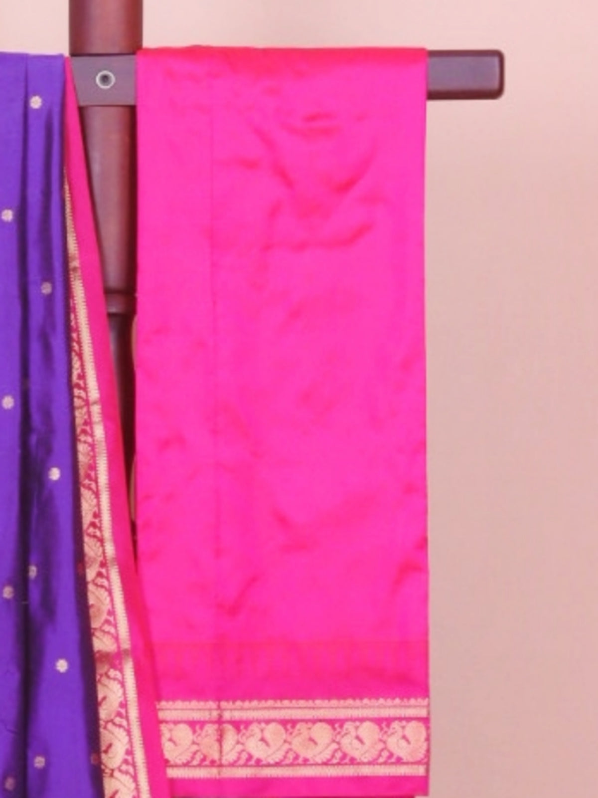 Purple by rani pink gadhwal saree