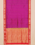 Magenta by red gadhwal saree