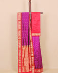 Magenta by red gadhwal saree