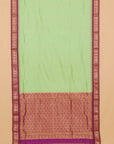 Pista green by magenta wine gadhwal saree