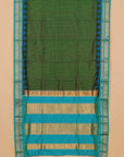 Green by sapphire blue ilkal silk zari checks saree