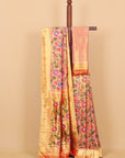 Gajari pink paithani tissue all over woven saree