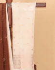 Brown by cream viscose crepe woven saree