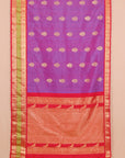 Dual tone anjeeri majenta by red gadhwal silk saree