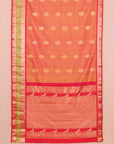 Mustard by maroon gadhwal silk saree