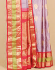 Lavander by red gadhwal silk saree