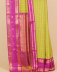 Mendi green by majenta kanchi cotton