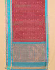 Wine magenta by peacock kanchi cotton saree