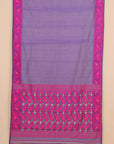 Navy blue dhakai cotton saree