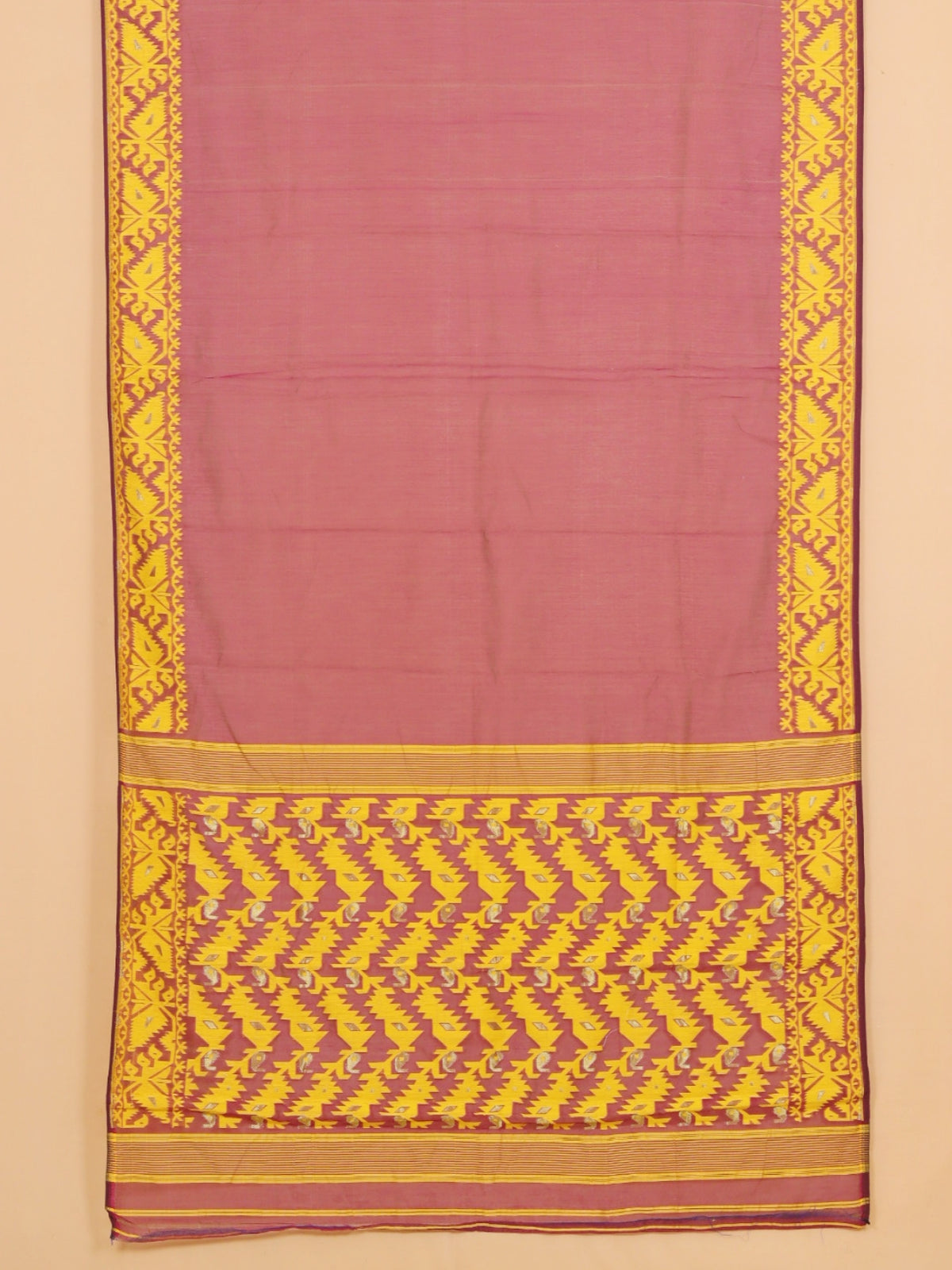 Wine dhakai cotton saree