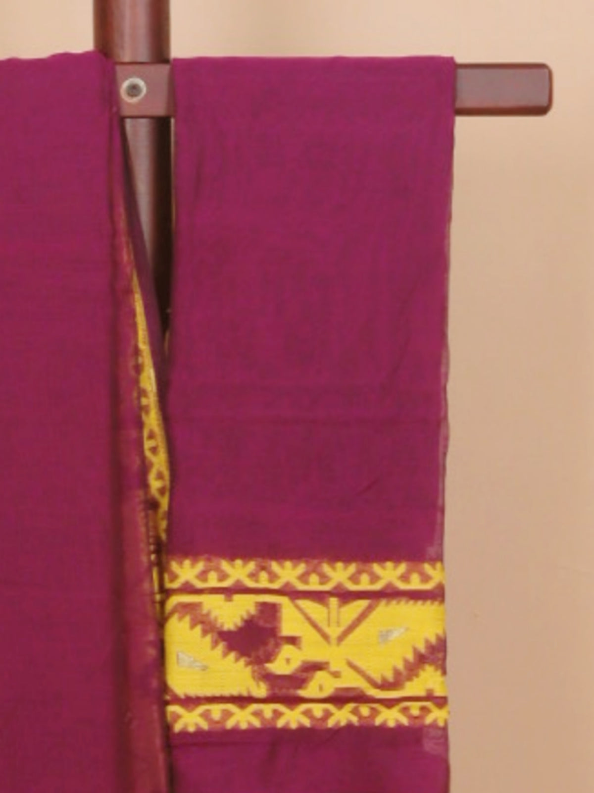 Wine dhakai cotton saree