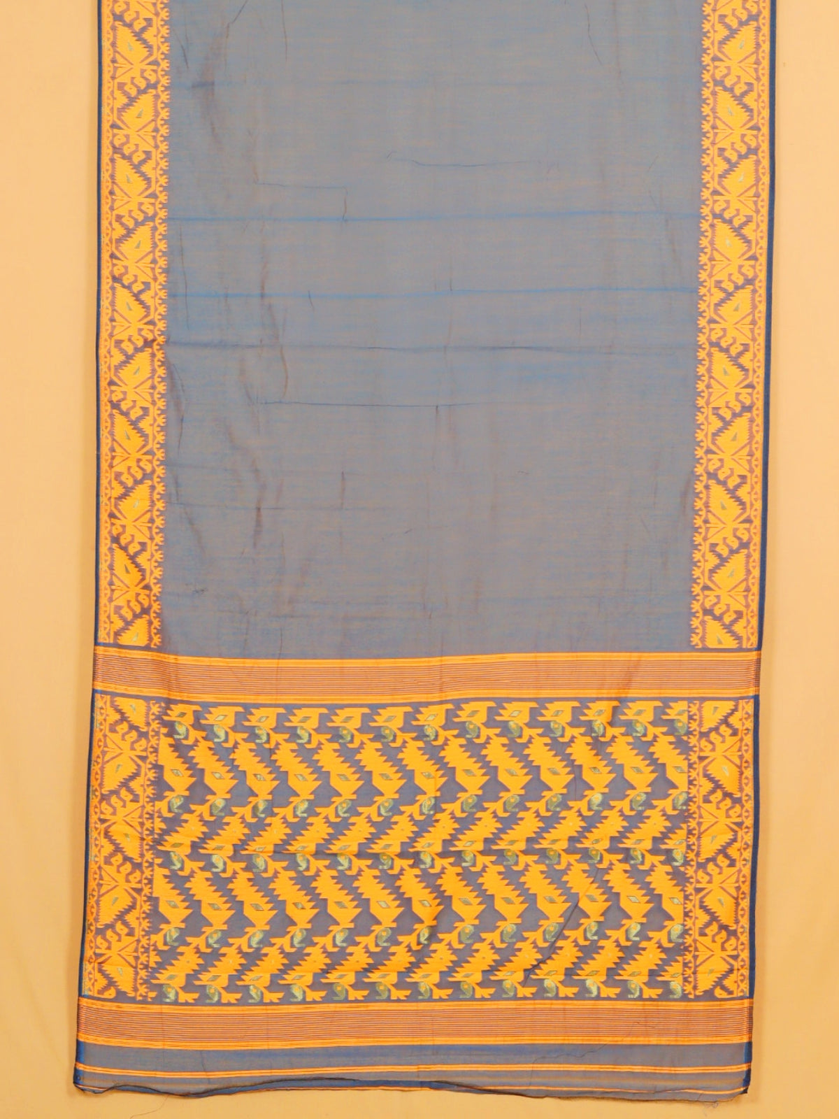 Blue dhakai cotton saree