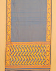 Blue dhakai cotton saree