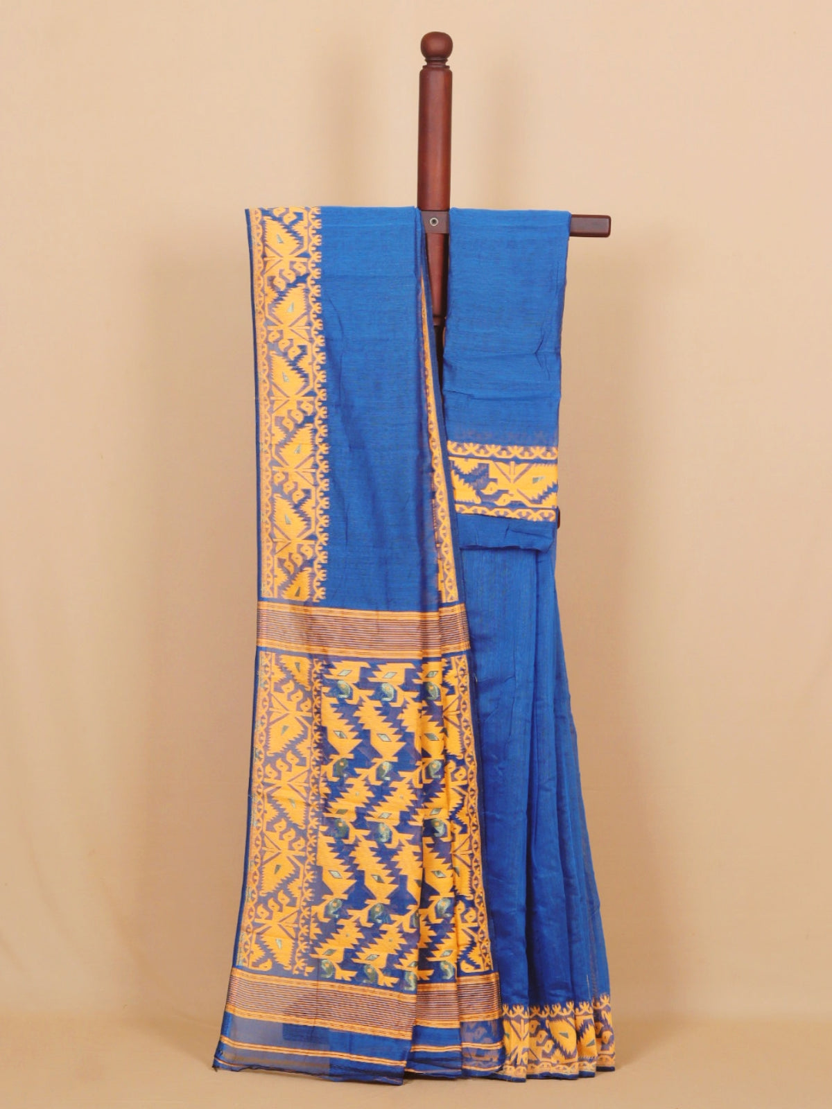 Blue dhakai cotton saree