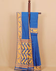Blue dhakai cotton saree