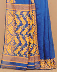 Blue dhakai cotton saree