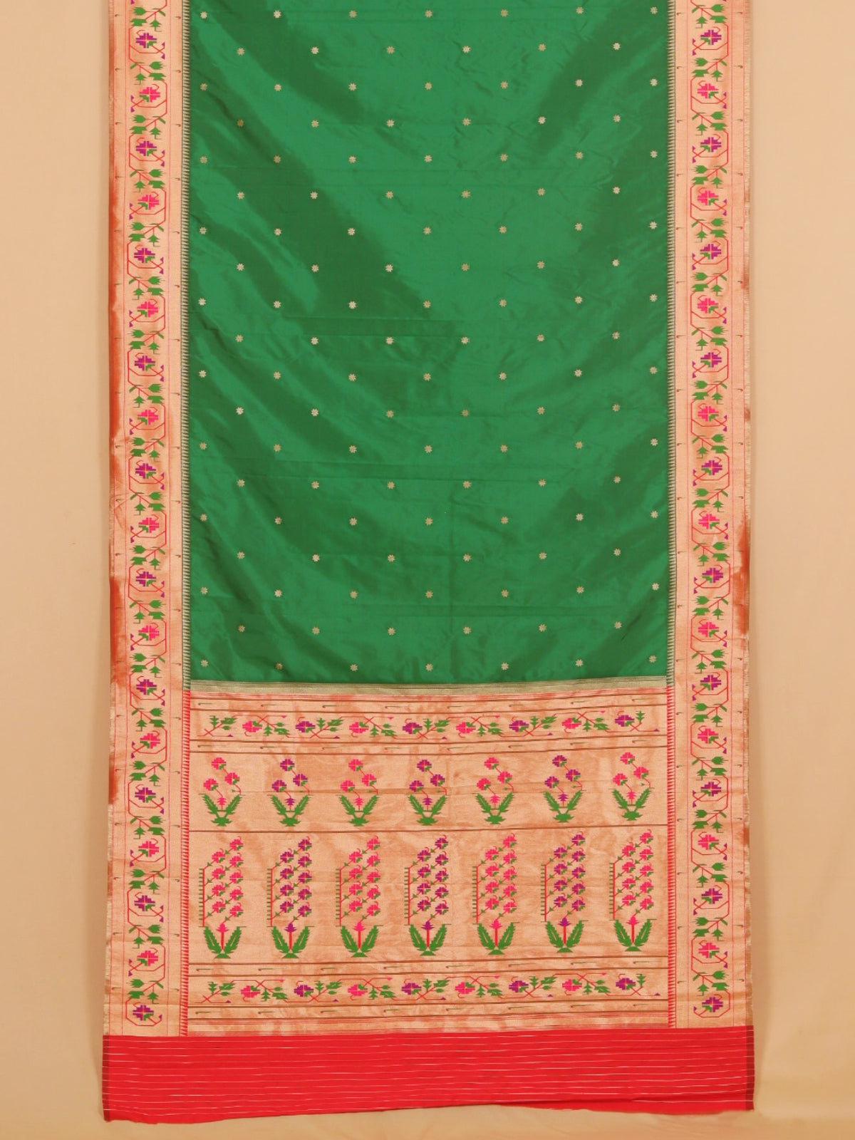 Green asavali paithani saree