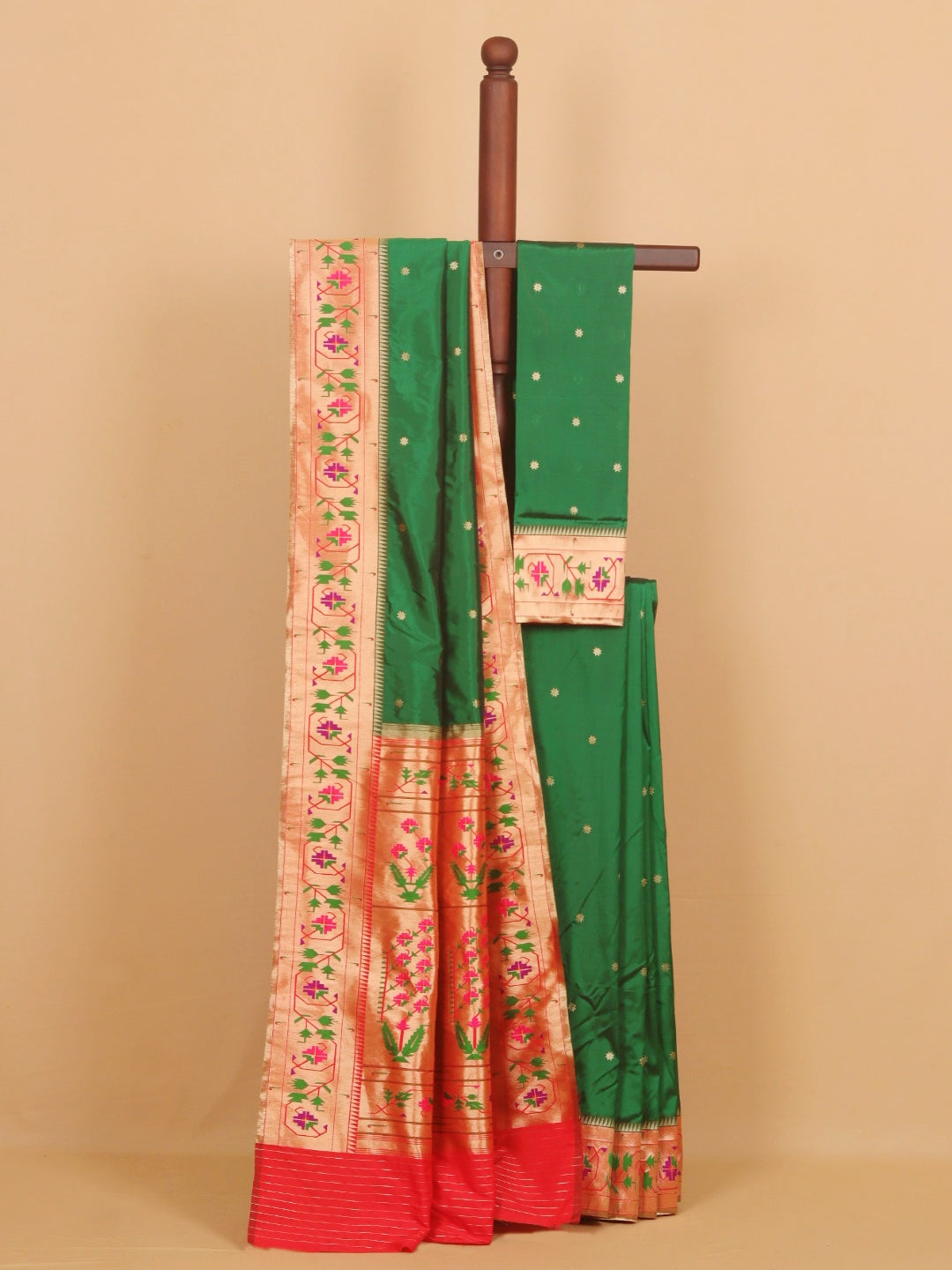 Green asavali paithani saree