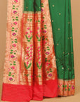 Green asavali paithani saree