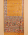 Muster madhubani printed khadi silk saree