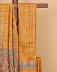 Muster madhubani printed khadi silk saree