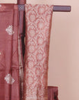 Brown tussar silk saree